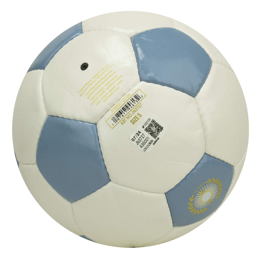 adidas Argentina 50 Years Anniversary Ball White/Gold/Sky Blue Back