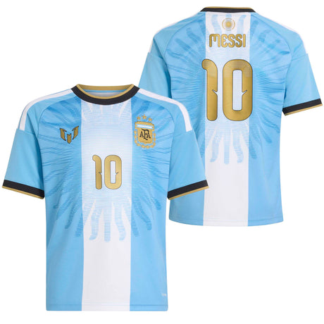 adidas Argentina Kids 2026 Jersey w/ Messi #10 White/Blue Both