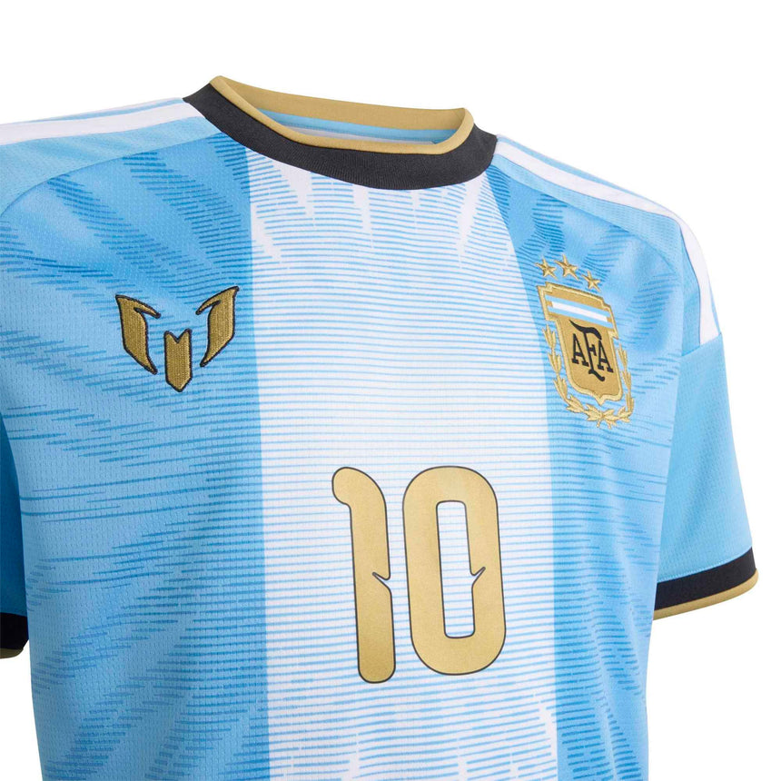 adidas Argentina Kids 2026 Jersey w/ Messi #10 White/Blue Crest