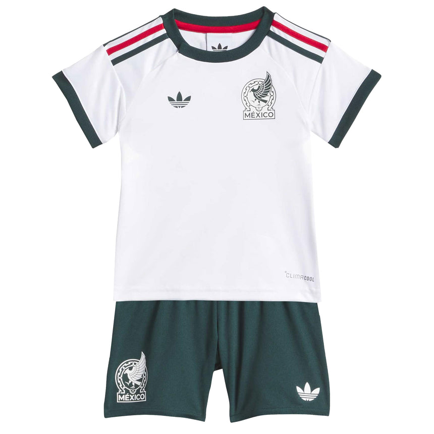 adidas Baby Mexico World Cup 2026 Away Mini Kit White Both