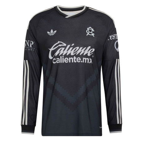 adidas Club America Men's Away Authentic Long Sleeve 2026/27 Jersey Black Front