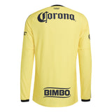 adidas Club America Men's Home Authentic Long Sleeve 2026/27 Jersey Yellow Back