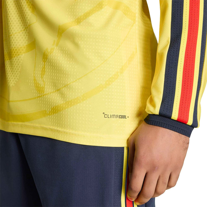 adidas Club America Men's Home Authentic Long Sleeve 2026/27 Jersey Yellow Hem