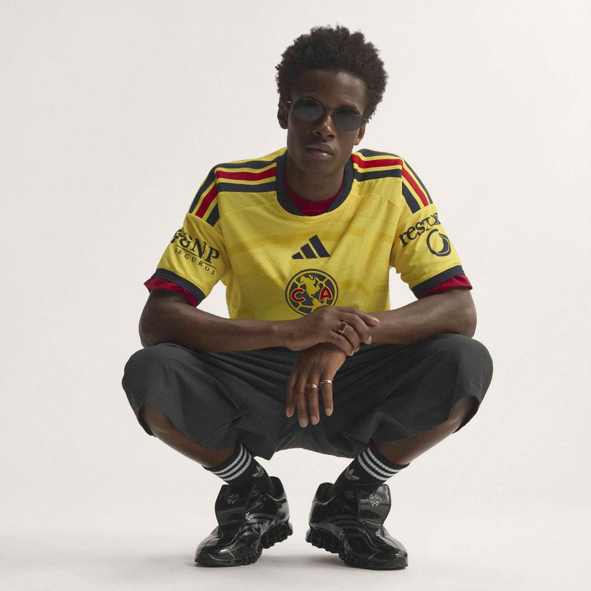 adidas Club America Men's Home Climacool+ 2026/27 Jersey Yellow Model