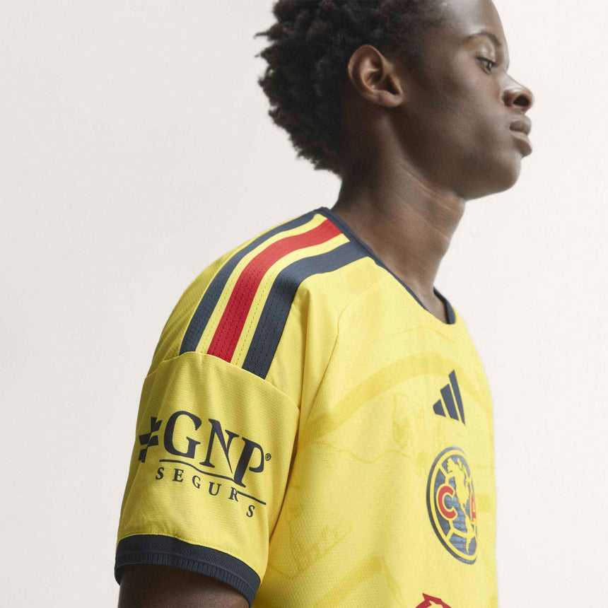adidas Club America Men's Home Climacool+ 2026/27 Jersey Yellow Sleeve