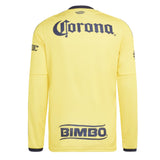 adidas Club America Men's Home Stadium Long Sleeve 2026/27 Jersey Yellow Back