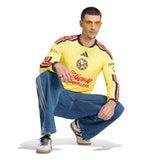 adidas Club America Men's Home Stadium Long Sleeve 2026/27 Jersey Yellow Model