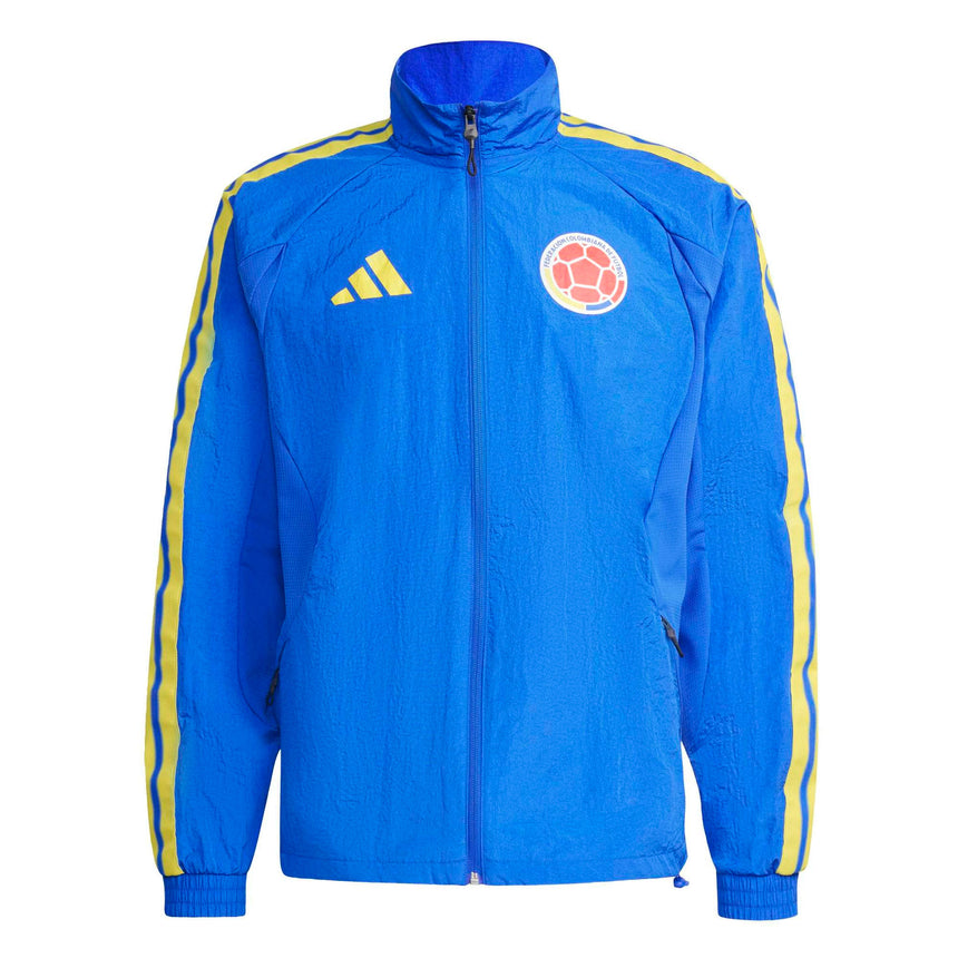 adidas Colombia Men's Home Anthem Jacket  Blue/Yellow Front