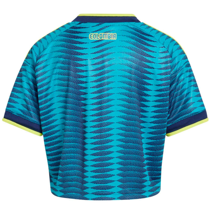 adidas Colombia Women's Away Cropped 2026 Jersey Turquoise Back