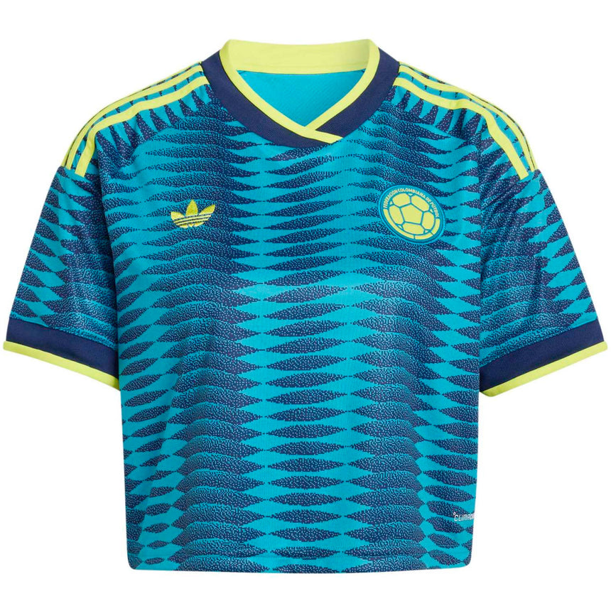 adidas Colombia Women's Away Cropped 2026 Jersey Turquoise Front