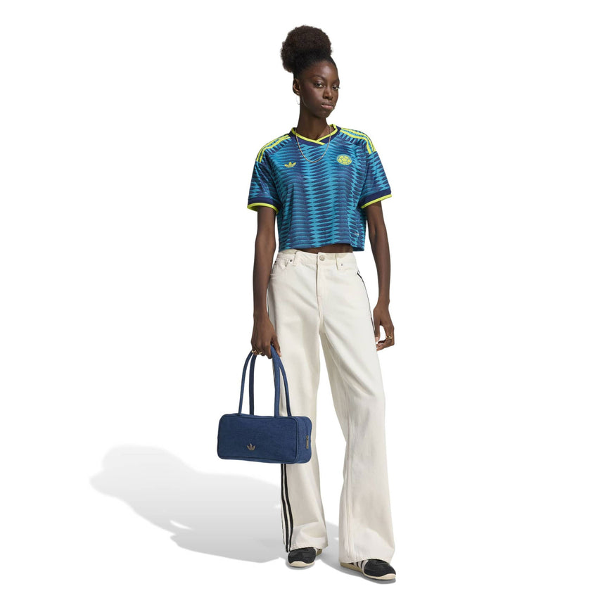 adidas Colombia Women's Away Cropped 2026 Jersey Turquoise Model