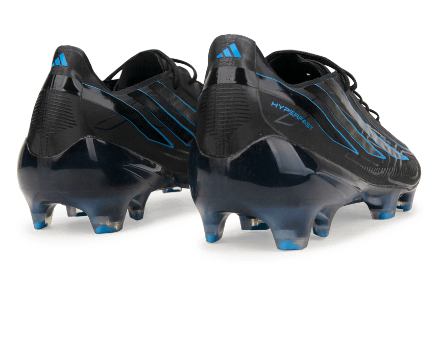 adidas Men's F50 Hyperfast Elite FG Black/Blue Heel
