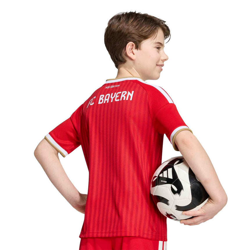 adidas FC Bayern Munich Kids Home Stadium 2026/27 Jersey Red Sleeve