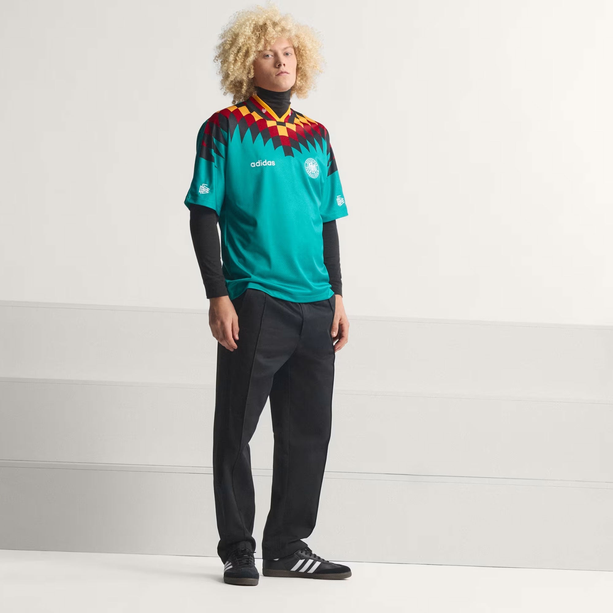 激レア 美品 1994年 当時もの adidas キーパーシャツ 日立製作所 adidas Germany Men's Away Throwback 1994 Jersey Turquoise – Azteca
