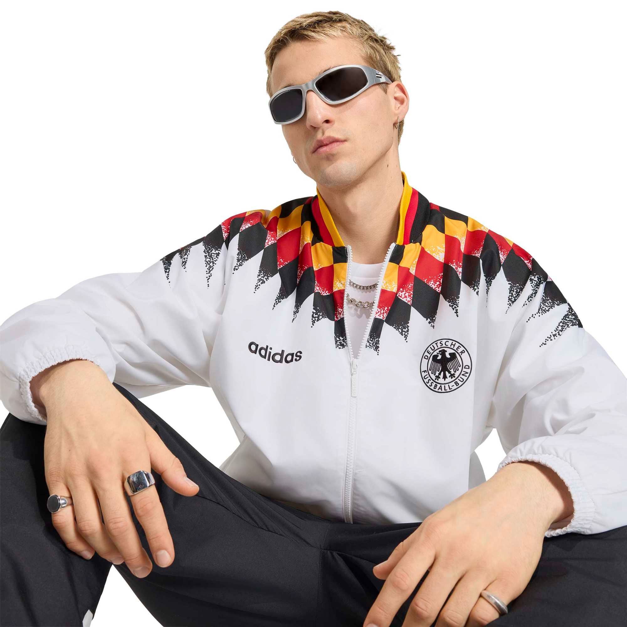 ドイツ代表94トラックジャケット adidas Germany Men's Throwback 1994 Jacket White/Black – Azteca Soccer