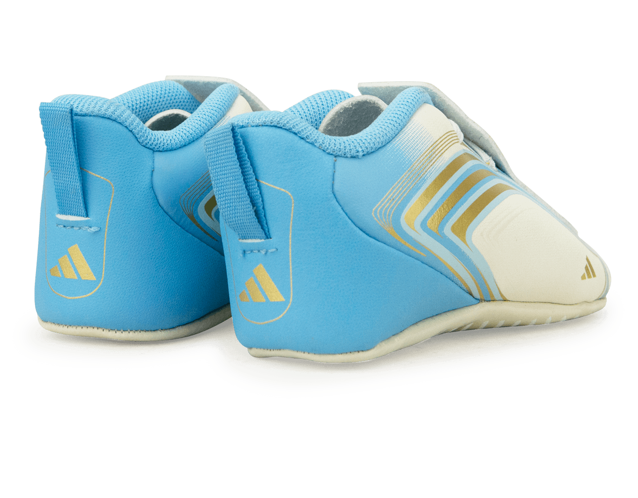 adidas Infant F50 Messi Crib Shoes Infant Ivory/Sea Blue/Ice Blue