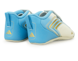 adidas Infant F50 Messi Crib Shoes Infant Ivory/Sea Blue/Ice Blue Rear
