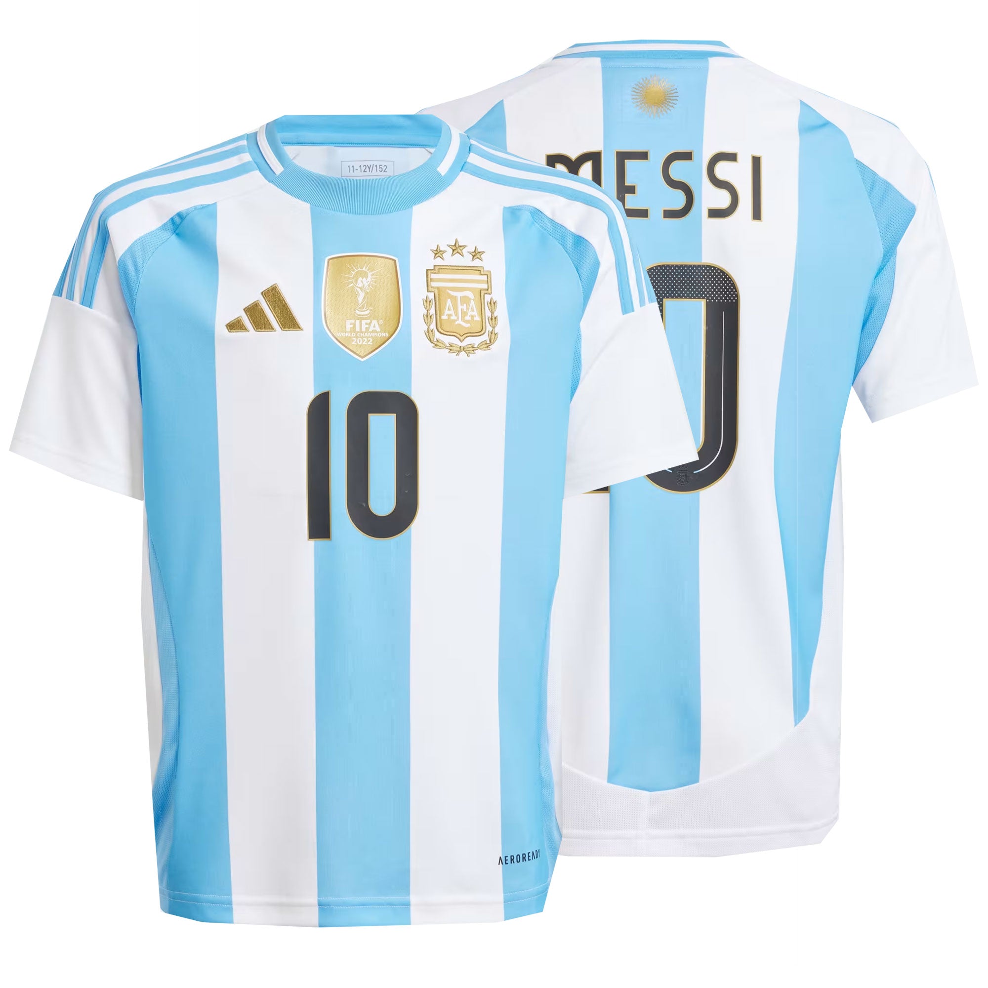 Adidas Argentina '22 3-Star Lionel Messi #10 Home Replica 2024 Jersey