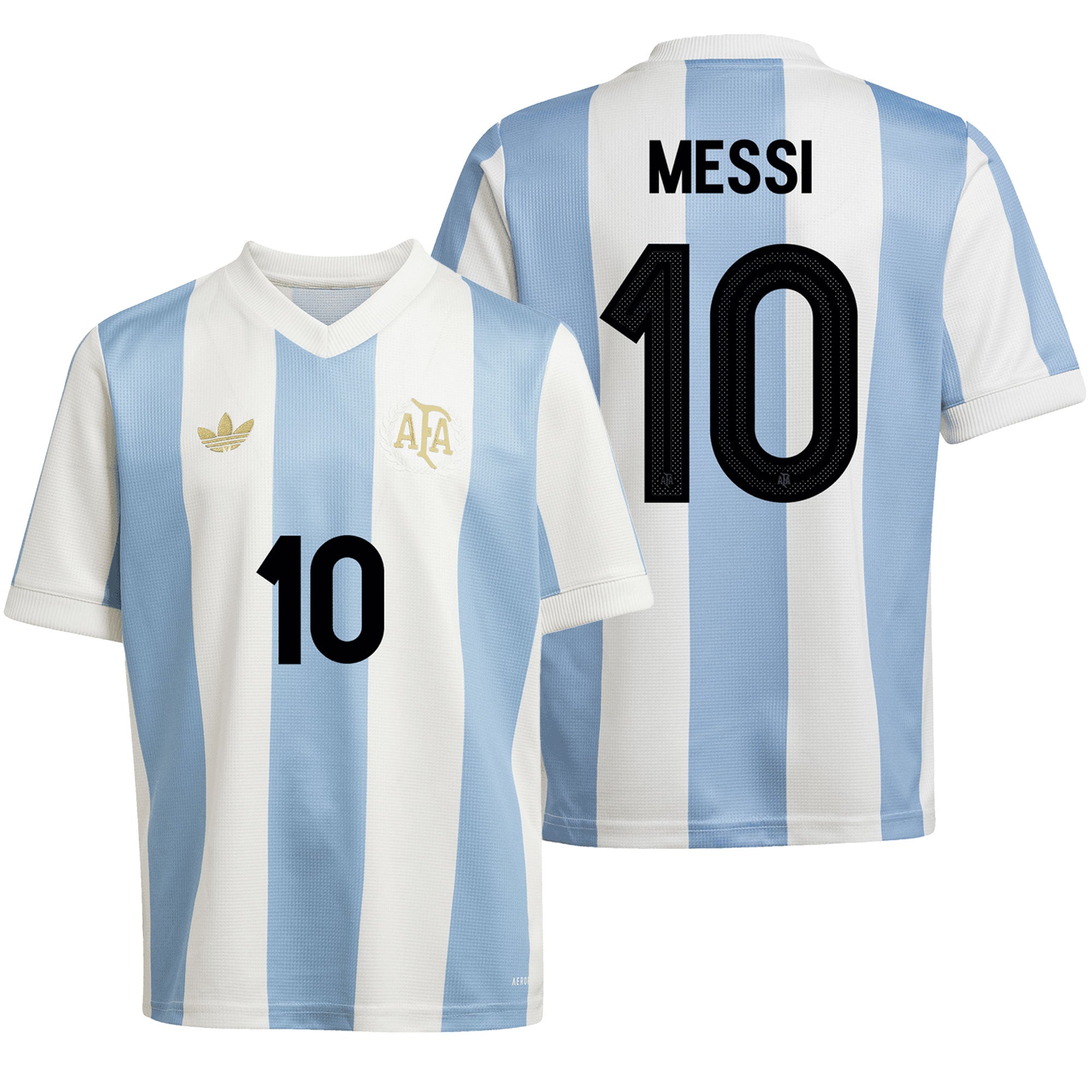 正規品　adidas　アルゼンチン　50th アニバーサリー メッシ adidas Argentina Youth Stadium Soccer Jersey w/ Messi #10 – Azteca