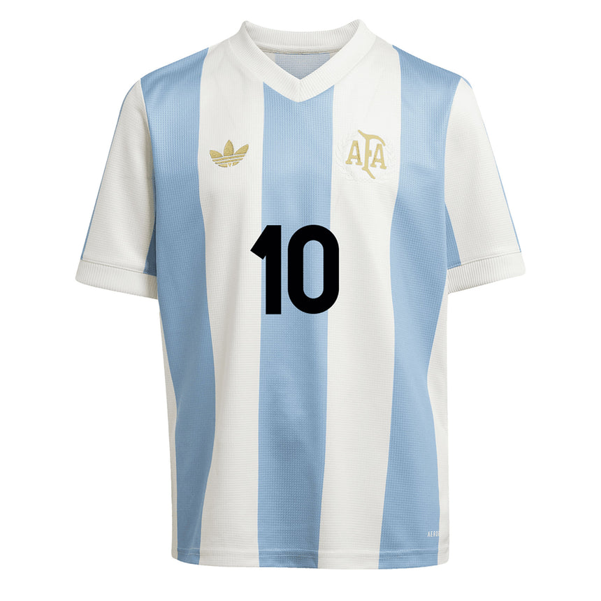 adidas Kids Argentina 50th Anniversary Jersey w/ Messi #10 Printing Front