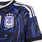 adidas Kids Argentina World Cup 2026 Away Jersey Black/Lucid Blue Crest Sleeve