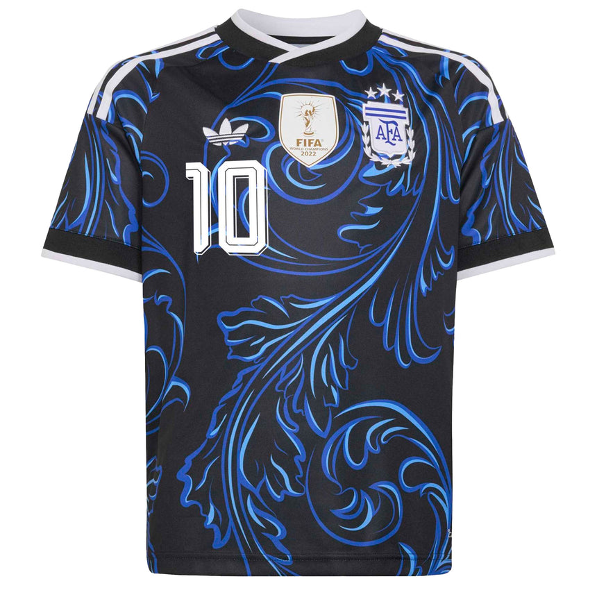 adidas Kids Argentina World Cup 2026 Away Jersey w/ Messi #10 Printing Front
