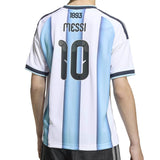 adidas Kid's Argentina World Cup 2026 Home Jersey w/ Messi #10 Printing Back