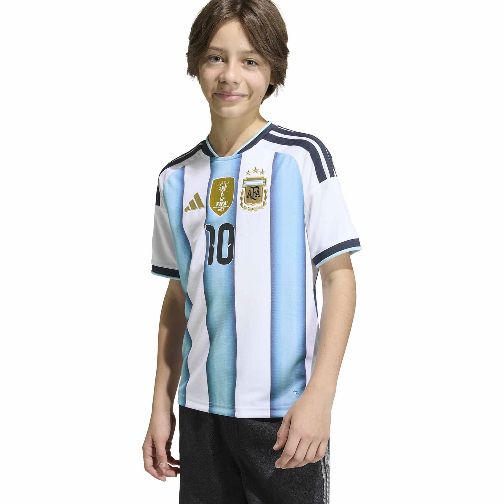 adidas Argentina Youth Home Stadium Soccer Jersey w/ Messi #10
