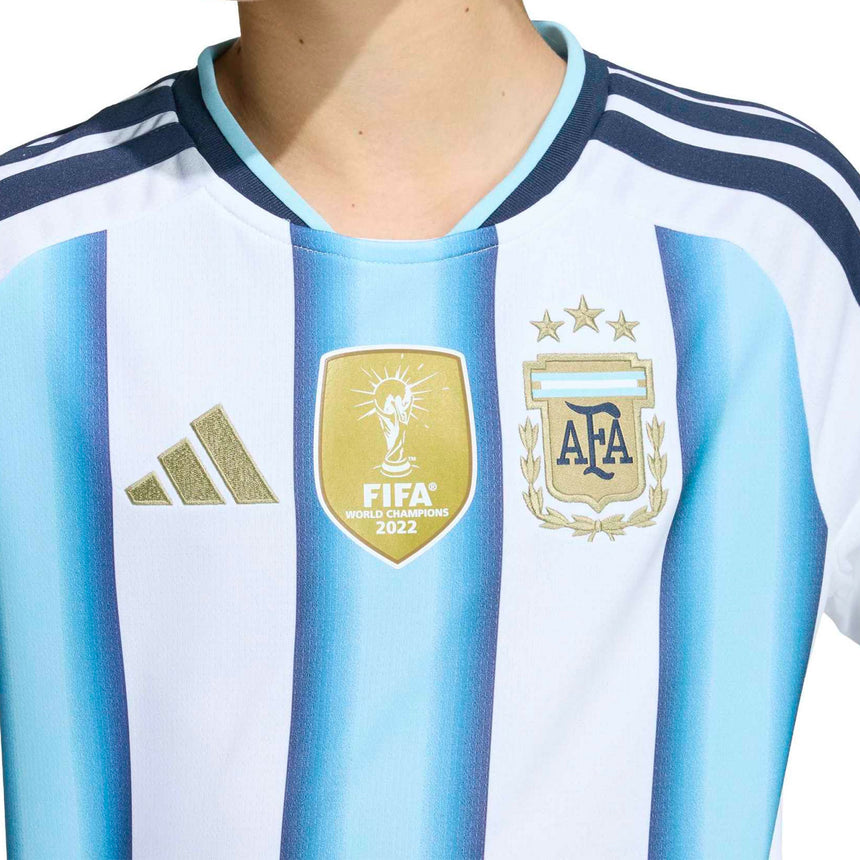 adidas Kid's Argentina World Cup 2026 Home Jersey White/Sky Blue Crest