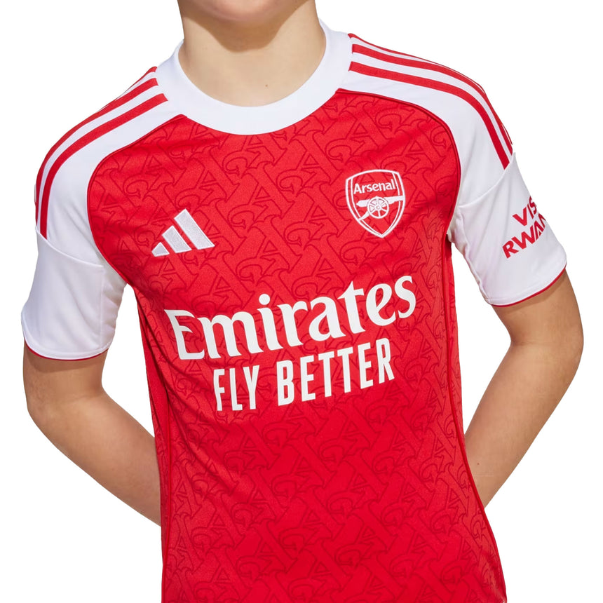 adidas Kids Arsenal 2025/26 Home Jersey Red/White Crest
