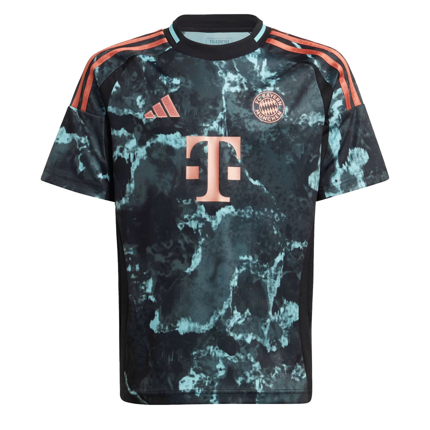 adidas Kids Bayern Munich 2024/25 Away Jersey Black/Bronze Front