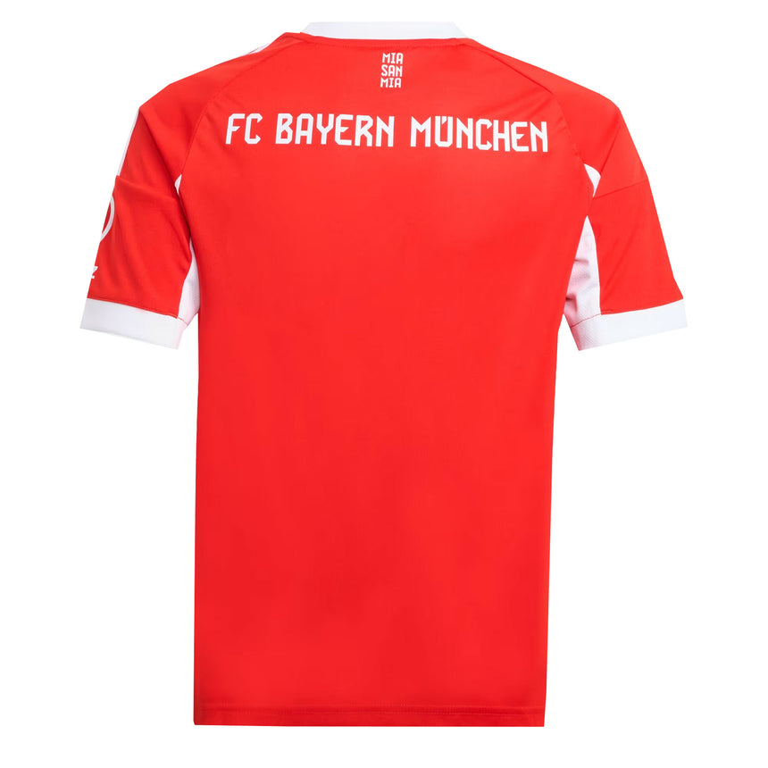 adidas Kids Bayern Munich 2025/26 Home Jersey Red/White Back
