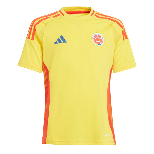 adidas Kids Colombia 2024/25 Home Jersey Yellow Front