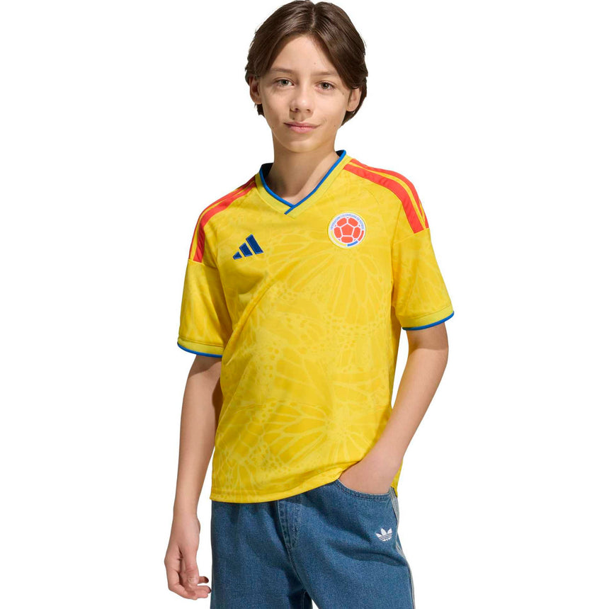 adidas Kids Colombia World Cup 2026 Home Jersey Yellow Model 