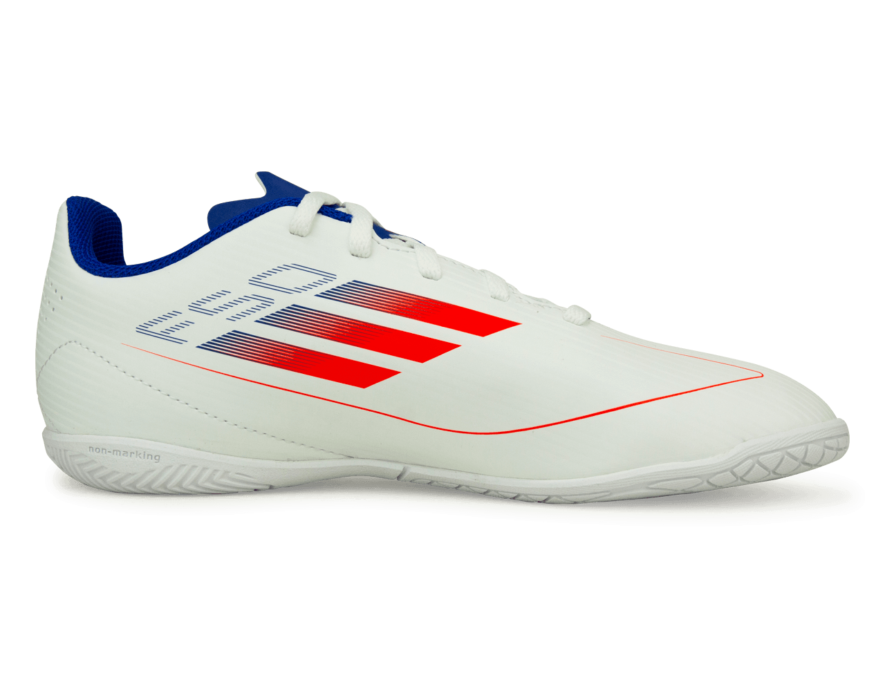 adidas Youth F50 Club IN White/Lucid Blue – Azteca Soccer