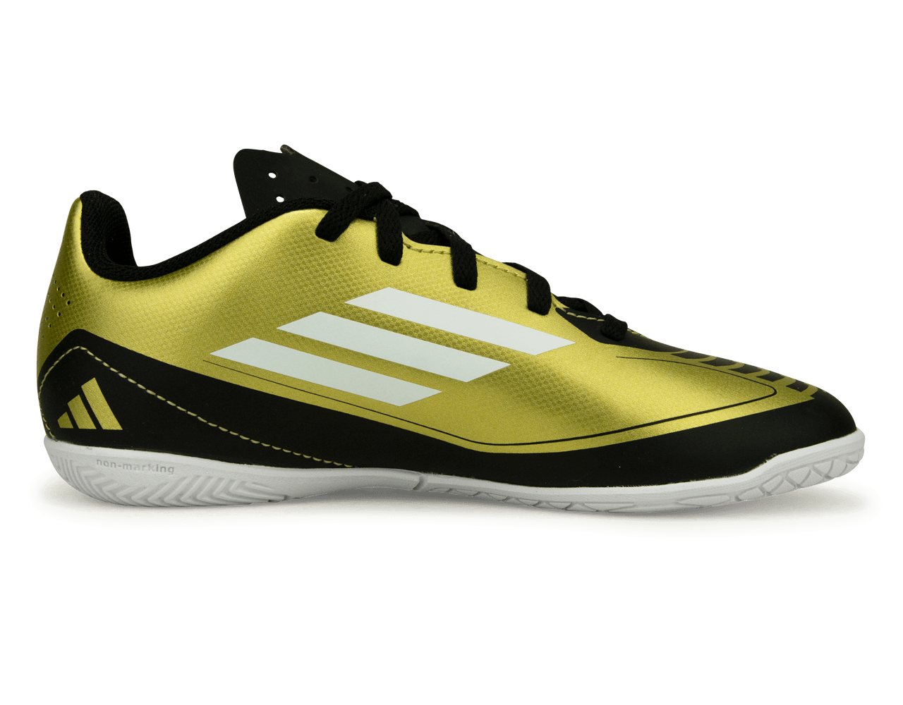 adidas Kids F50 Club Messi IN Gold/Black/White Side