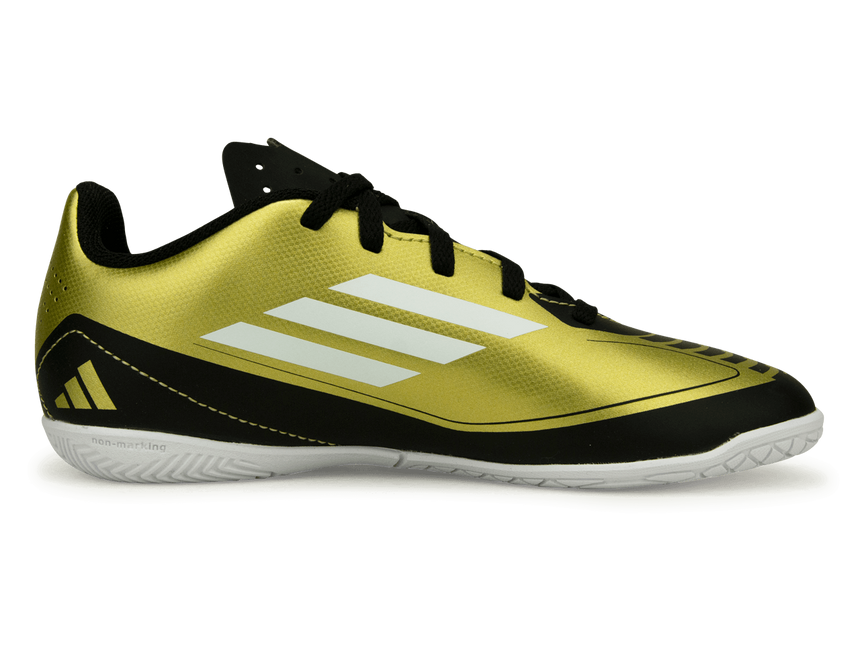 adidas Kids F50 Club Messi IN Gold/Black/White Side