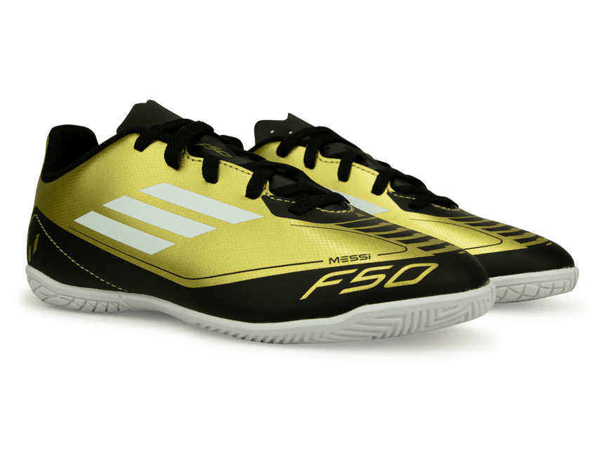 adidas Kids F50 Club Messi IN Gold/Black/White Together