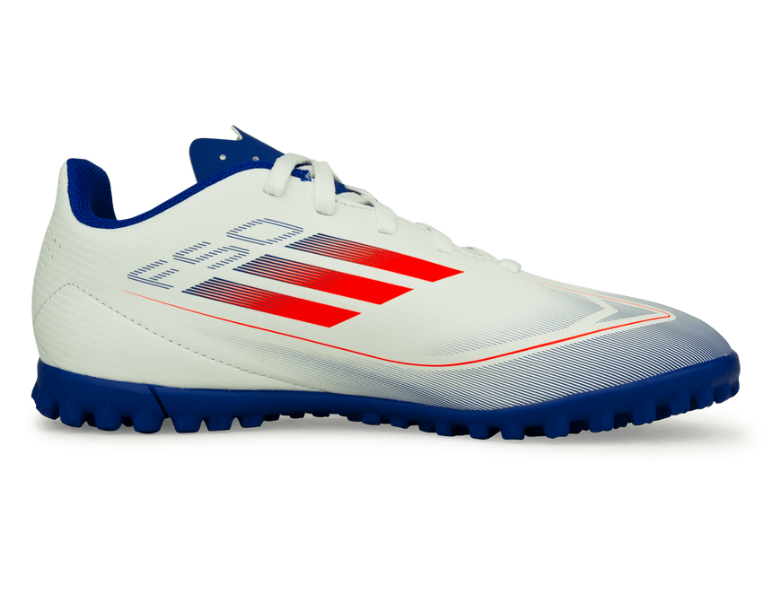 adidas Kids F50 Club TF White/Lucid Blue Side