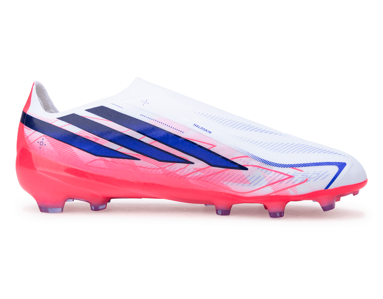 adidas Kids F50 Hyperfast Elite Laceless FG White/Solar Purple