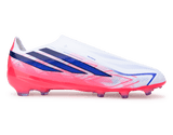 adidas Kids F50 Hyperfast Elite Laceless FG White/Solar Purple Side