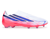 adidas Kids F50 Hyperfast Elite Laceless FG White/Solar Purple