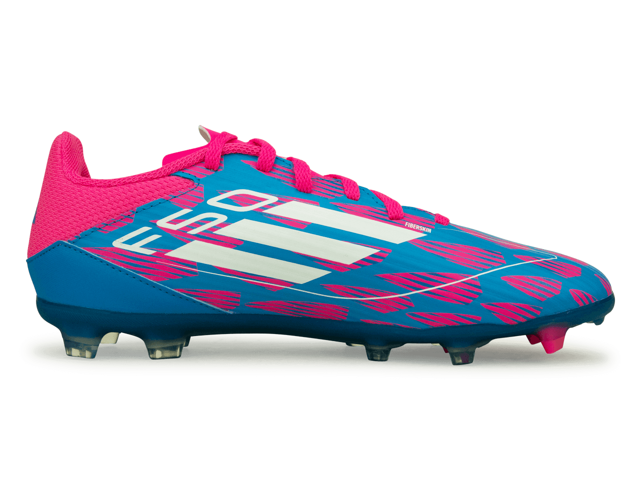 adidas Kids F50 League FG/MG Blue/Pink/White Side