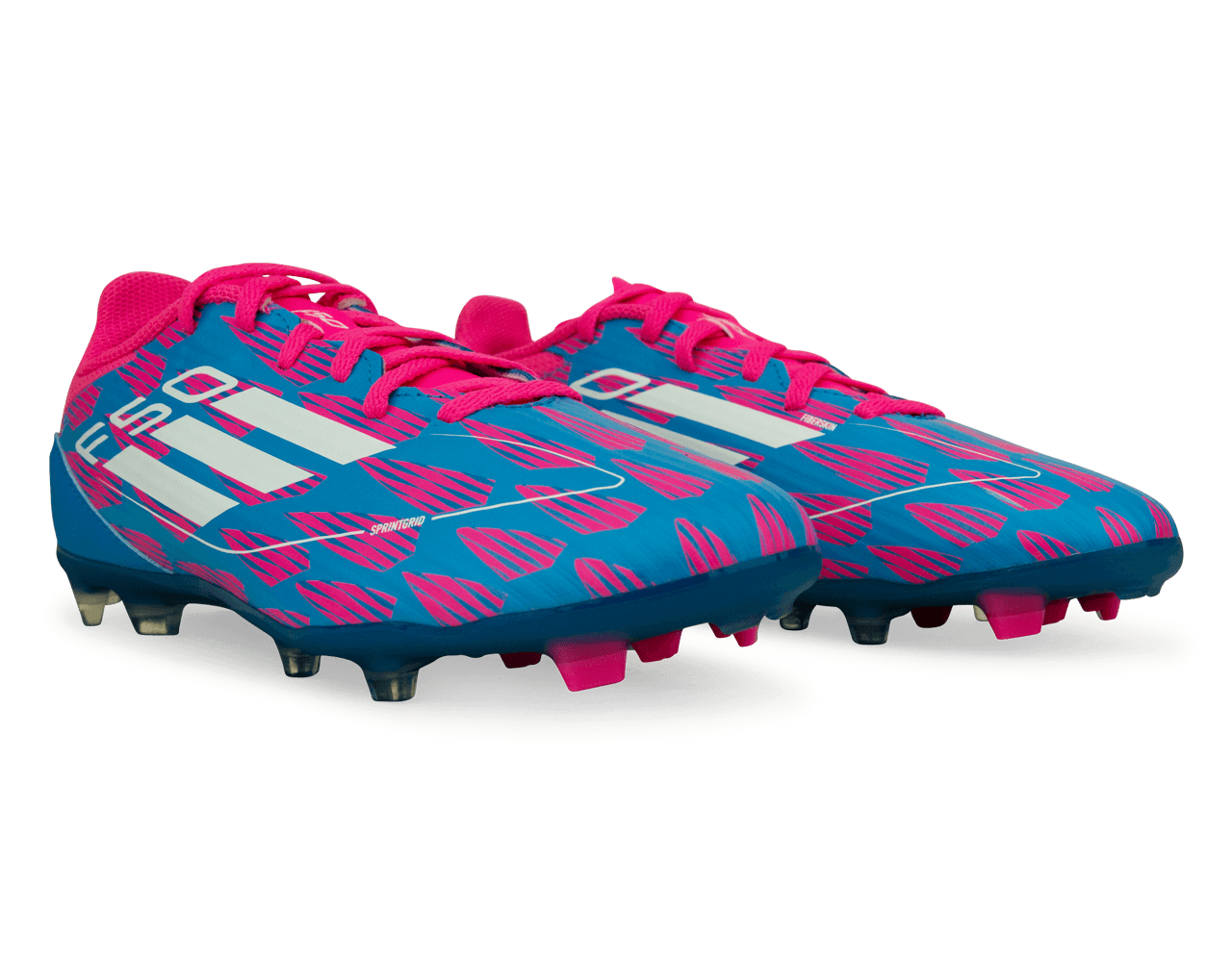 adidas Kids F50 League FG/MG Blue/Pink/White Together
