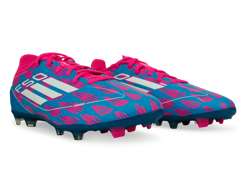 adidas Kids F50 League FG/MG Blue/Pink/White Together
