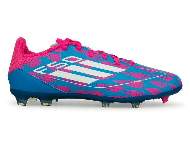 adidas Kids F50 League FG/MG Blue/Pink/White