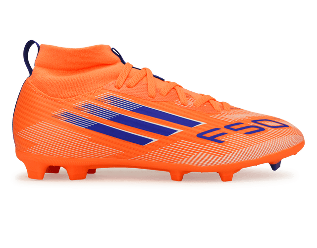adidas Kids F50 League FG/MG Orange/Lucid Blue – Azteca Soccer
