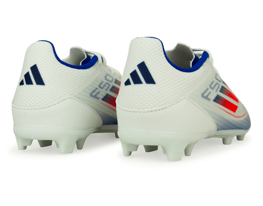 adidas Youth F50 League FG/MG White/Lucid Blue – Azteca Soccer