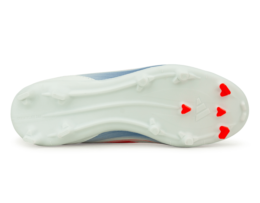 adidas Youth F50 League FG/MG White/Lucid Blue – Azteca Soccer
