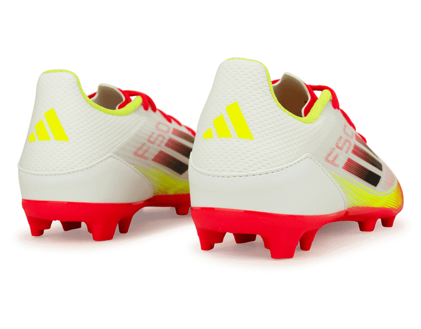 adidas Kids F50 League FG/MG White/Black/Yellow Rear